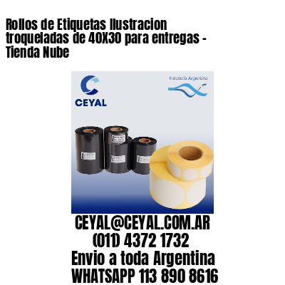 Rollos de Etiquetas Ilustracion troqueladas de 40X30 para entregas – Tienda Nube