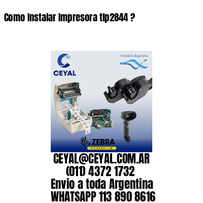 Como Instalar Impresora tlp2844 ?