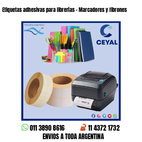 Etiquetas adhesivas para librerías – Marcadores y fibrones