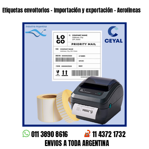 Etiquetas envoltorios – Importación y exportación – Aerolineas