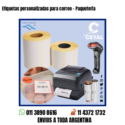 Etiquetas personalizadas para correo – Paquetería
