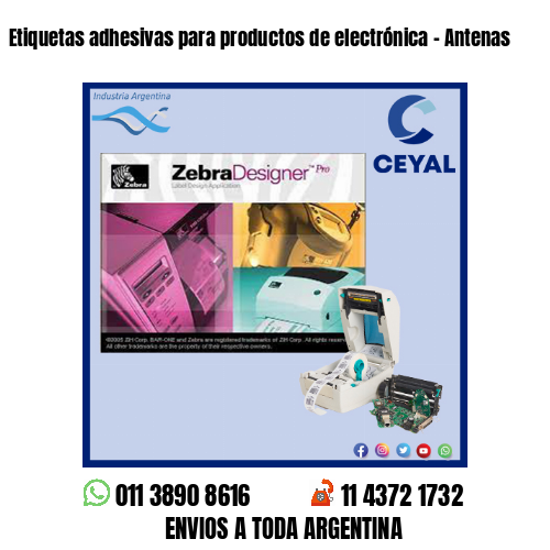 Etiquetas adhesivas para productos de electrónica – Antenas