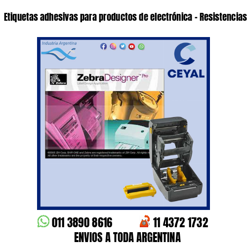 Etiquetas adhesivas para productos de electrónica – Resistencias