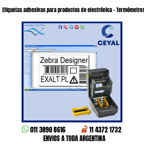 Etiquetas adhesivas para productos de electrónica – Termómetros
