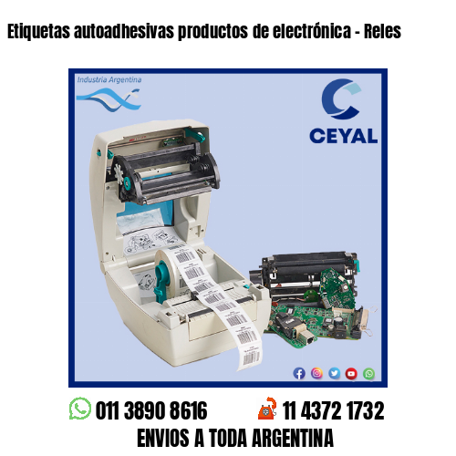 Etiquetas autoadhesivas productos de electrónica – Reles