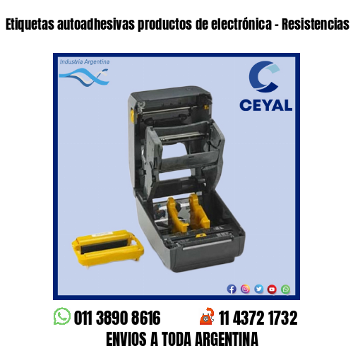Etiquetas autoadhesivas productos de electrónica – Resistencias