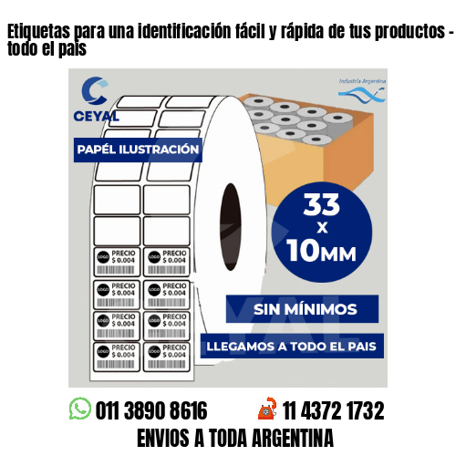 Etiquetas para una identificación fácil y rápida de tus productos – BSAS y todo el país