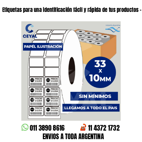 Etiquetas para una identificación fácil y rápida de tus productos – CABA