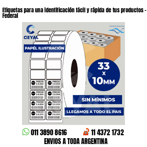 Etiquetas para una identificación fácil y rápida de tus productos – Capital Federal