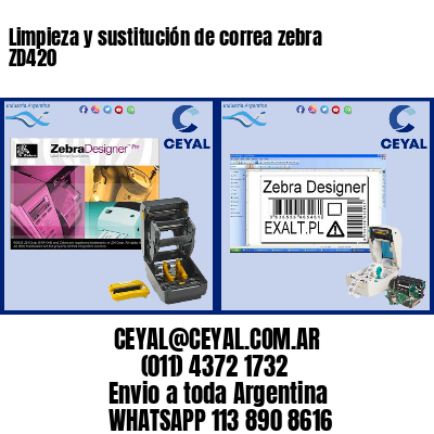 Limpieza y sustitución de correa zebra ZD420