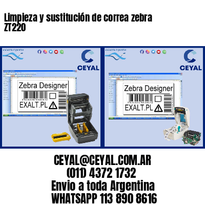 Limpieza y sustitución de correa zebra ZT220