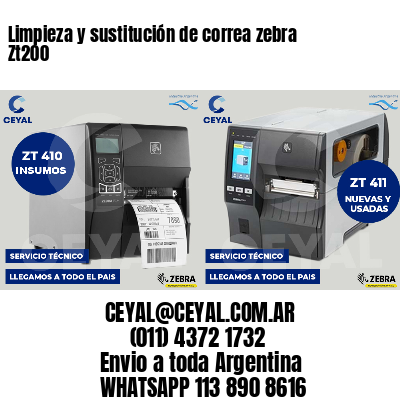 Limpieza y sustitución de correa zebra Zt200