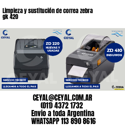 Limpieza y sustitución de correa zebra gk 420