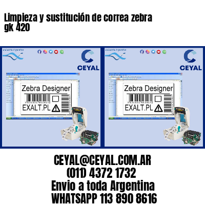 Limpieza y sustitución de correa zebra gk 420