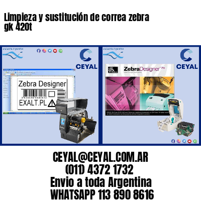 Limpieza y sustitución de correa zebra gk 420t