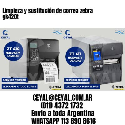 Limpieza y sustitución de correa zebra gk420t