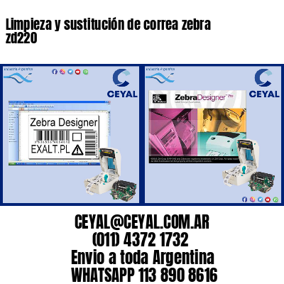 Limpieza y sustitución de correa zebra zd220