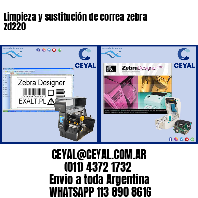 Limpieza y sustitución de correa zebra zd220