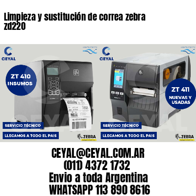 Limpieza y sustitución de correa zebra zd220