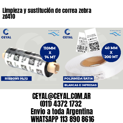 Limpieza y sustitución de correa zebra zd410