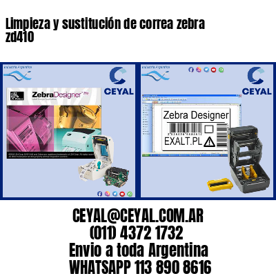 Limpieza y sustitución de correa zebra zd410
