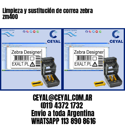 Limpieza y sustitución de correa zebra zm400