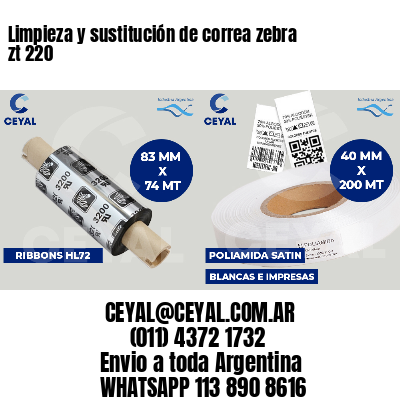 Limpieza y sustitución de correa zebra zt 220