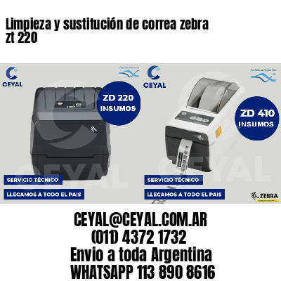 Limpieza y sustitución de correa zebra zt 220