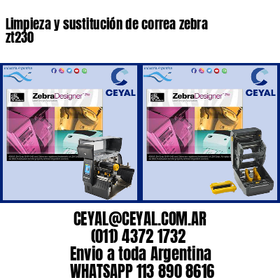 Limpieza y sustitución de correa zebra zt230