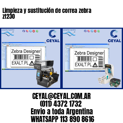 Limpieza y sustitución de correa zebra zt230