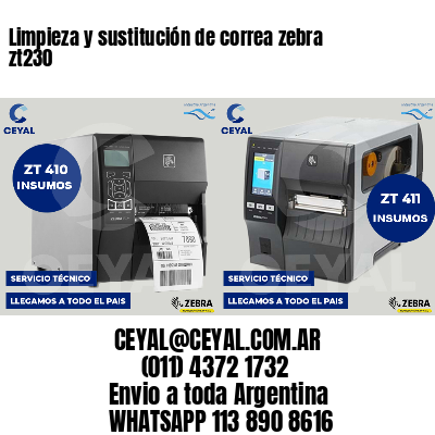 Limpieza y sustitución de correa zebra zt230