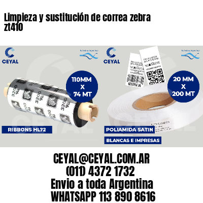 Limpieza y sustitución de correa zebra zt410