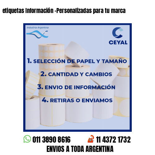 etiquetas Información -Personalizadas para tu marca