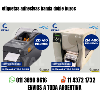 etiquetas adhesivas banda doble buzos