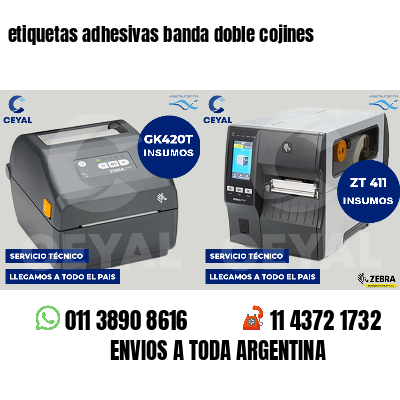etiquetas adhesivas banda doble cojines
