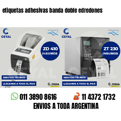 etiquetas adhesivas banda doble edredones
