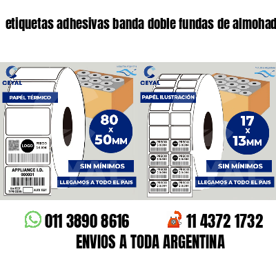 etiquetas adhesivas banda doble fundas de almohadones