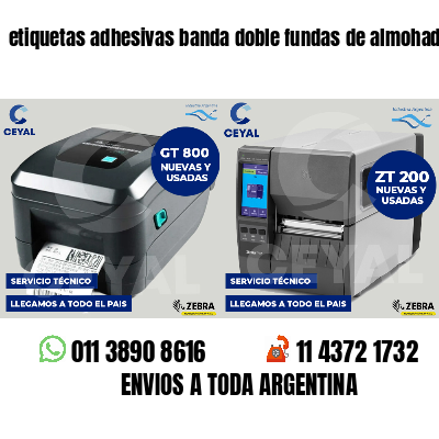 etiquetas adhesivas banda doble fundas de almohadones