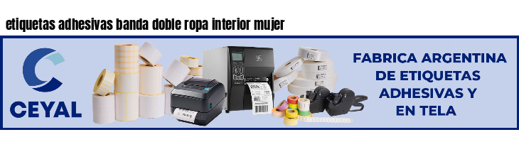 etiquetas adhesivas banda doble ropa interior mujer