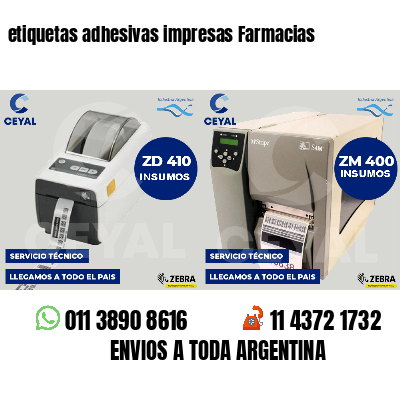 etiquetas adhesivas impresas Farmacias