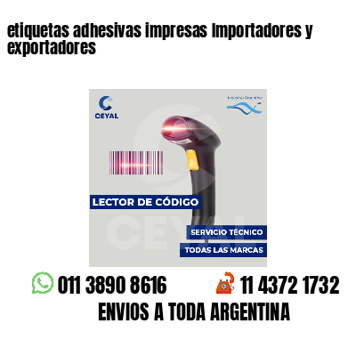 etiquetas adhesivas impresas Importadores y exportadores