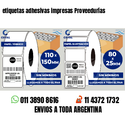 etiquetas adhesivas impresas Proveedurías