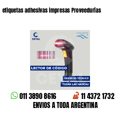 etiquetas adhesivas impresas Proveedurías