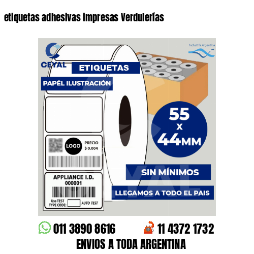 etiquetas adhesivas impresas Verdulerías
