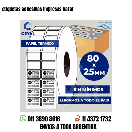 etiquetas adhesivas impresas bazar