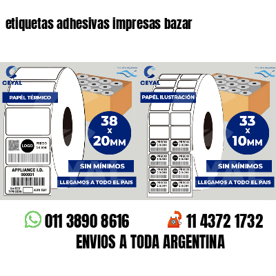 etiquetas adhesivas impresas bazar