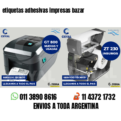 etiquetas adhesivas impresas bazar