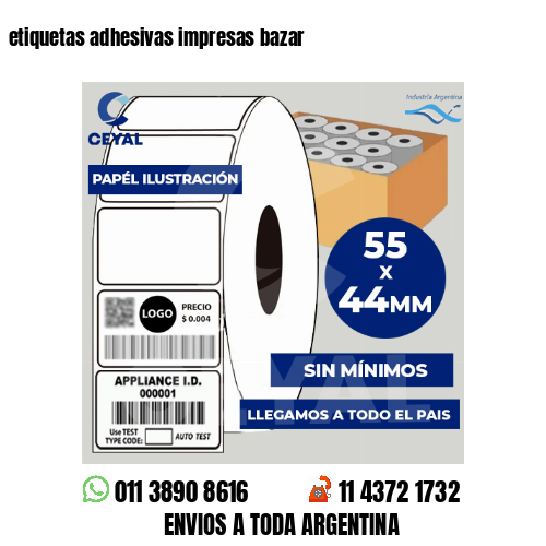 etiquetas adhesivas impresas bazar
