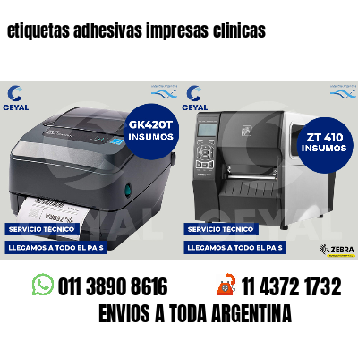 etiquetas adhesivas impresas clinicas