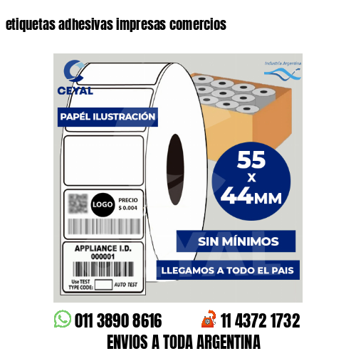 etiquetas adhesivas impresas comercios